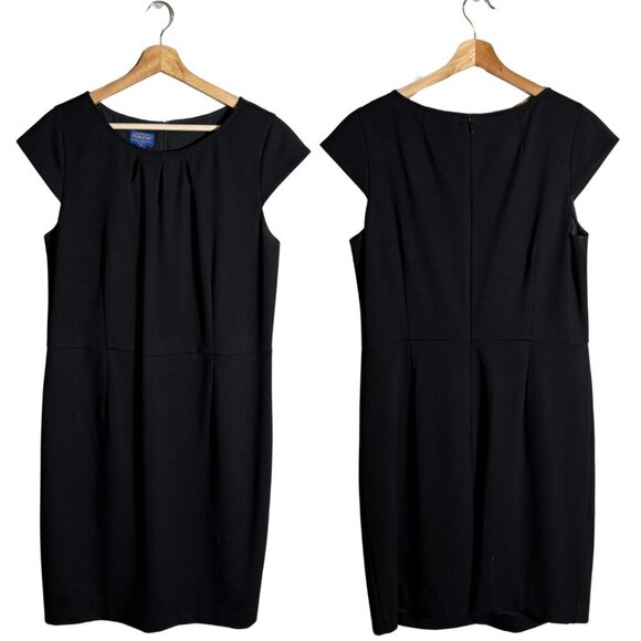 Pendleton Sheath Pencil Knee Length Dress Women's 14 Black Career Professional - Picture 1 of 12